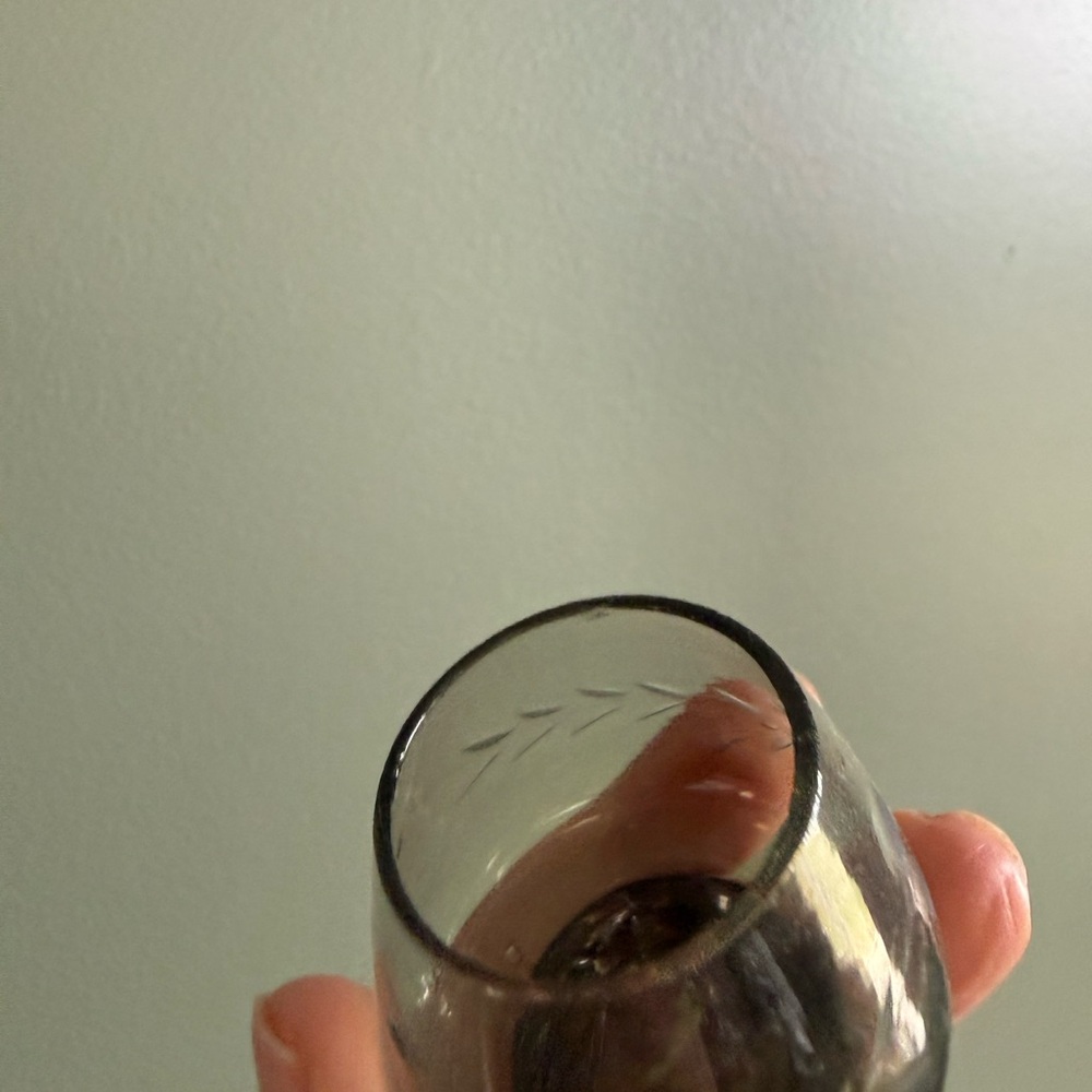 Vintage Cordial Shot Glass Etched Caddy and Glasses - Picture 3 of 9